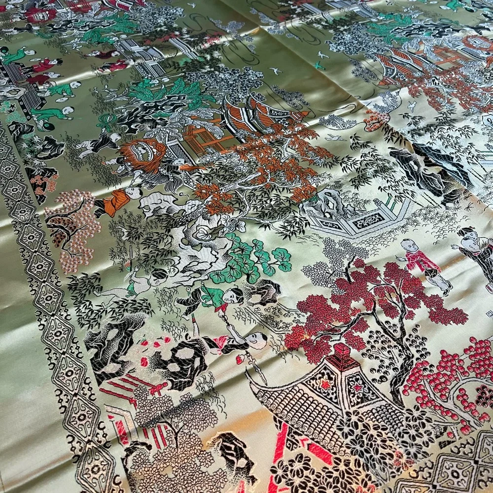SALE! Chinese Colorful Silk Brocade Tapestry with Children Playing“Hangzhou”
